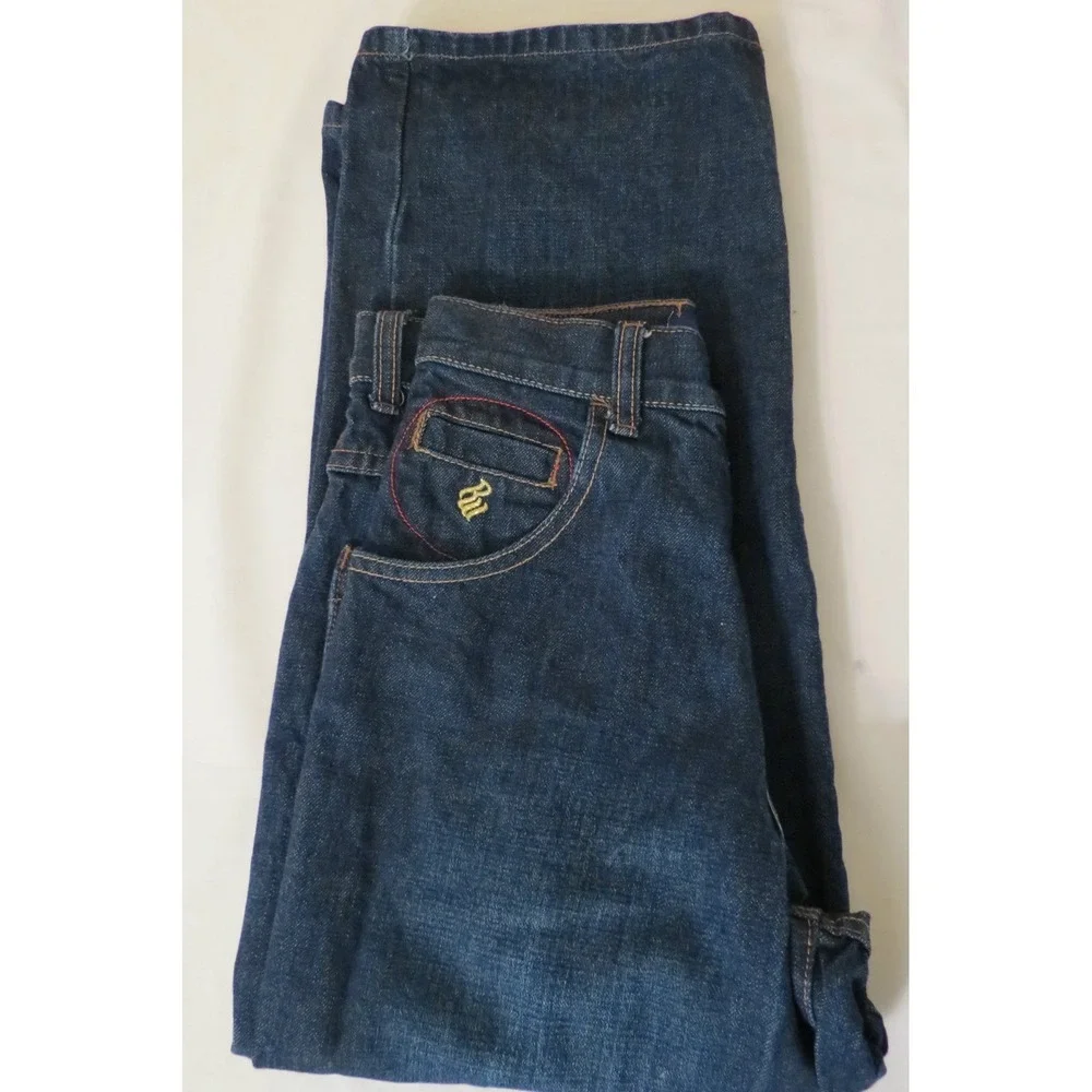 Rocawear Girls Jeans Size 8 Dark Wash Denim Monogram